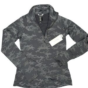 Mondetta Vela Reflective Black Camo 1/4 Zip Size Small